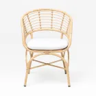 Poltrona da Giardino in Alluminio e Intreccio in Polyrattan e Cuscino - Ellide Viadurini