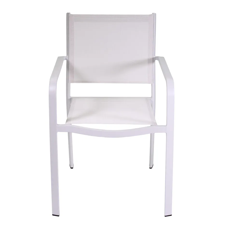 Poltrona da Giardino in Alluminio e Textilene di Diverse Finiture - Quaderno Viadurini