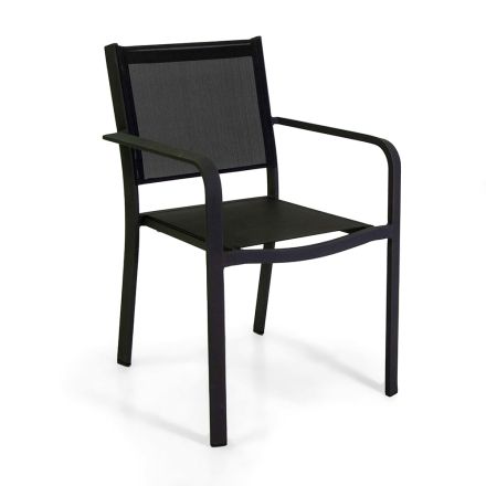 Poltrona da Giardino in Alluminio e Textilene di Diverse Finiture - Quaderno Viadurini