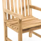 Poltrona da Giardino in Legno di Teak Naturale – Yggdrasil Viadurini