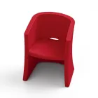 Poltrona da Giardino in Polietilene con Braccioli Made in Italy - Perez Viadurini