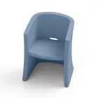 Poltrona da Giardino in Polietilene con Braccioli Made in Italy - Perez Viadurini