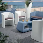 Poltrona da Giardino in Polietilene con Braccioli Made in Italy - Perez Viadurini