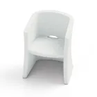 Poltrona da Giardino in Polietilene con Braccioli Made in Italy - Perez Viadurini