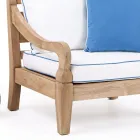 Poltrona da Giardino in Teak Naturale Spazzolato - Artes  Viadurini