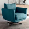 Poltrona da Salotto con Base a Scelta Girevole o Fissa Made in Italy - Ironico