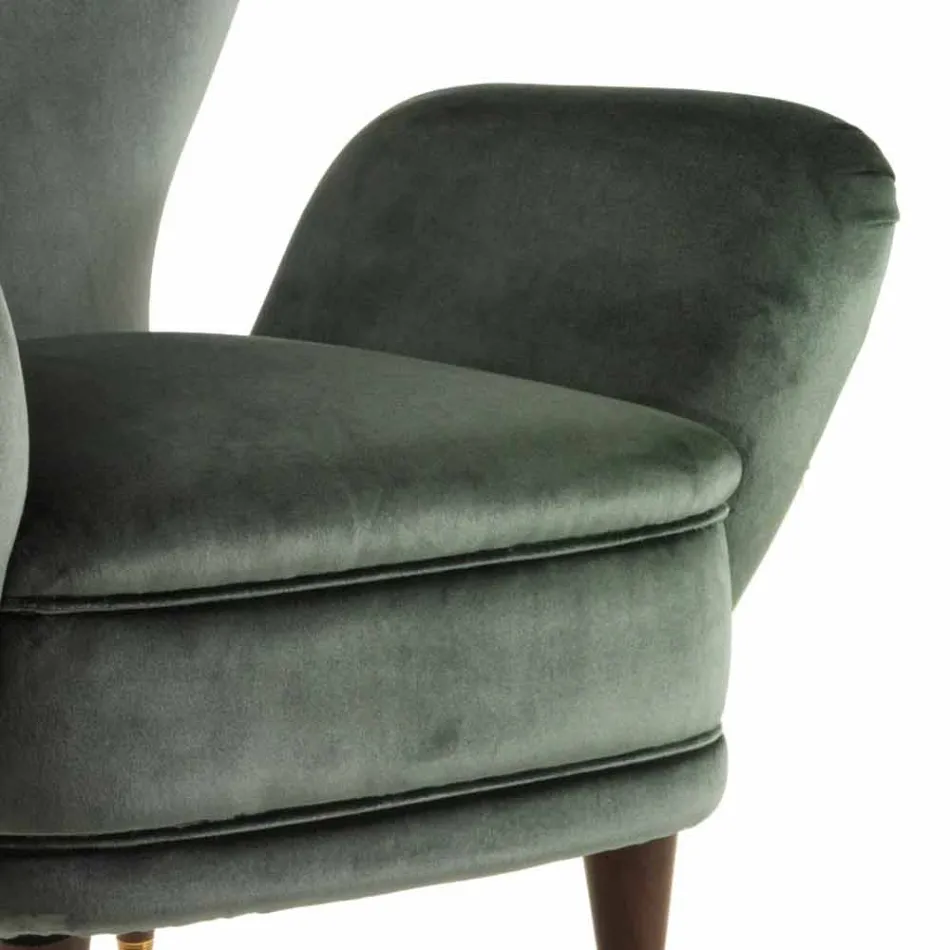 Poltrona da salotto imbottita design classico, L78xP75cm, Benny  Viadurini