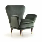 Poltrona da salotto imbottita design classico, L78xP75cm, Benny  Viadurini