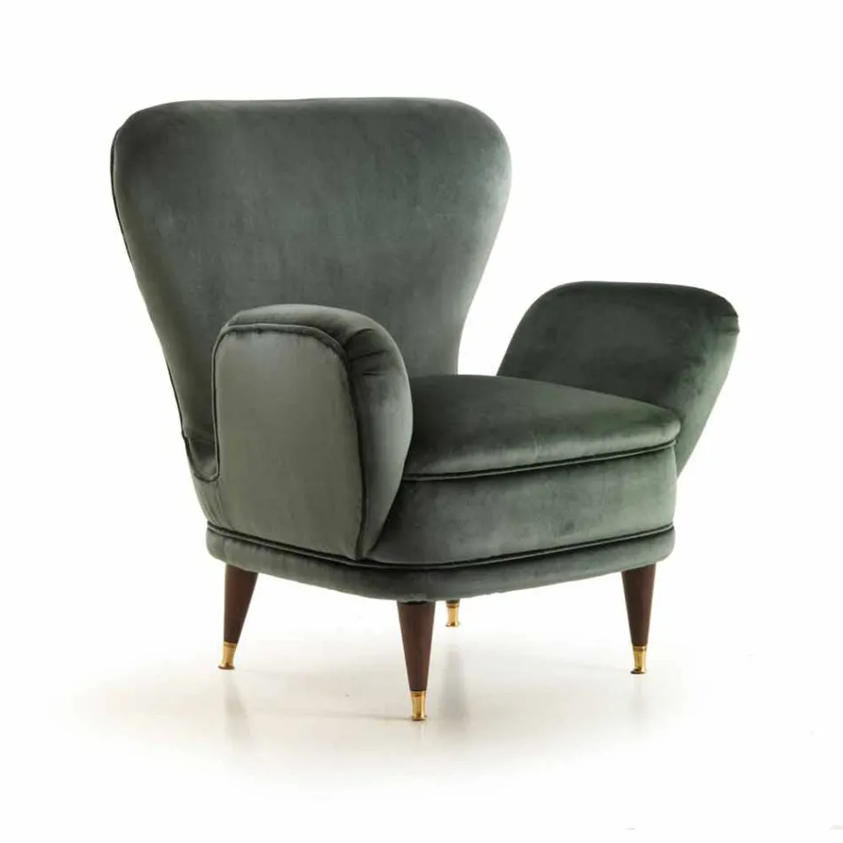 Poltrona da salotto imbottita design classico, L78xP75cm, Benny  Viadurini