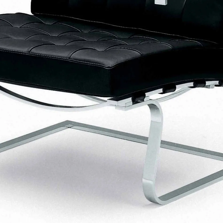 Poltrona da Ufficio in Pelle con Struttura in Acciaio Made in Italy - Speranza Viadurini