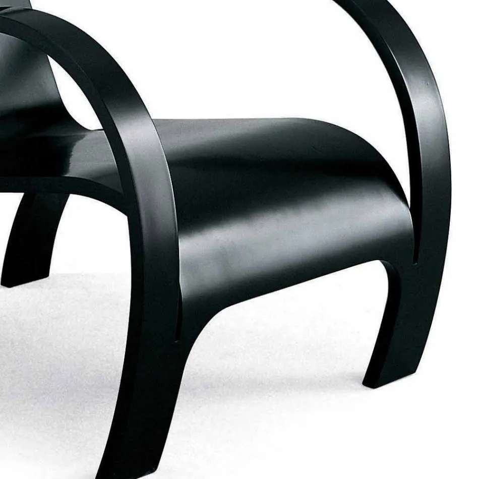 Poltrona Design in Multistrato Nero o Finitura Betulla Made in Italy - Galatea Viadurini
