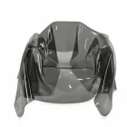 Poltrona design moderno in plexiglass fumé Paris,made in Italy Viadurini