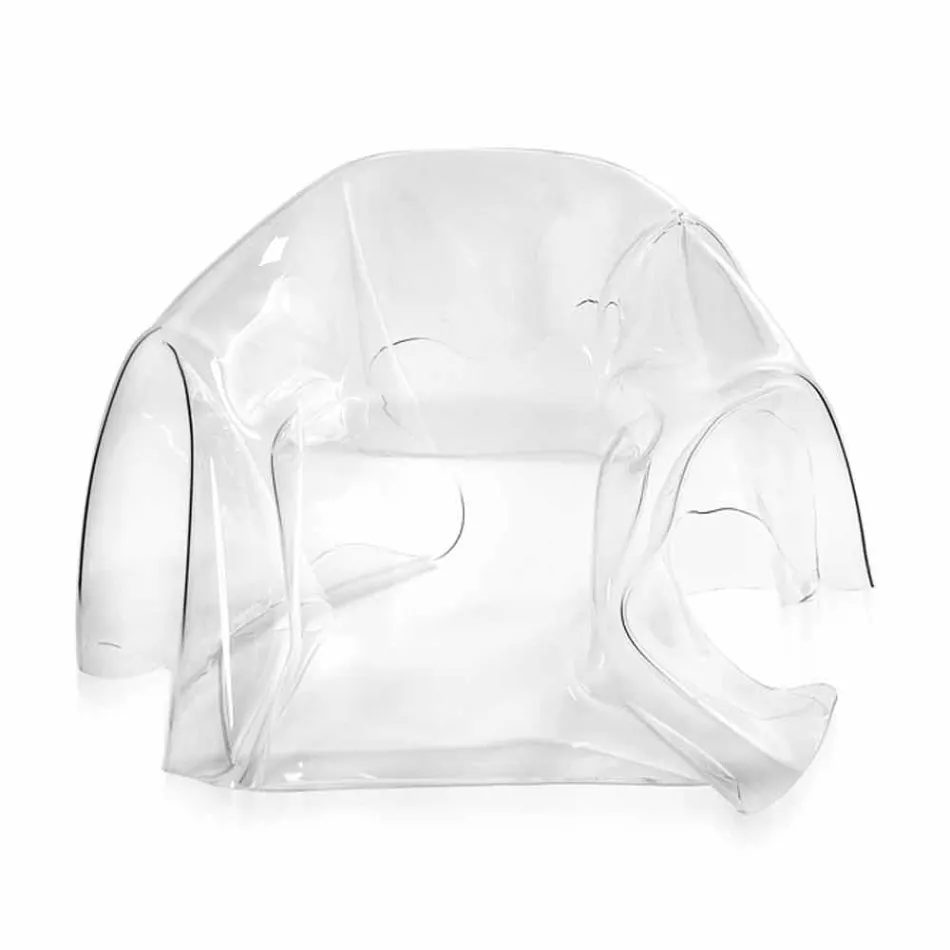 Poltrona design moderno in plexiglass trasparente Paris,made in Italy Viadurini