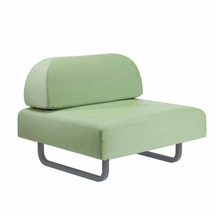 Poltrona di Design da Esterno in Metallo e Tessuto Made in Italy - Selia Viadurini