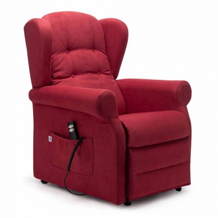 Poltrona Elettrica con Funzioni Lift Relax a 2 Motori Made in Italy - Marlene Viadurini