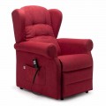 Poltrona Alzapersona con Ruote a 2 Motori Lift Relax, Made in Italy - Marlene