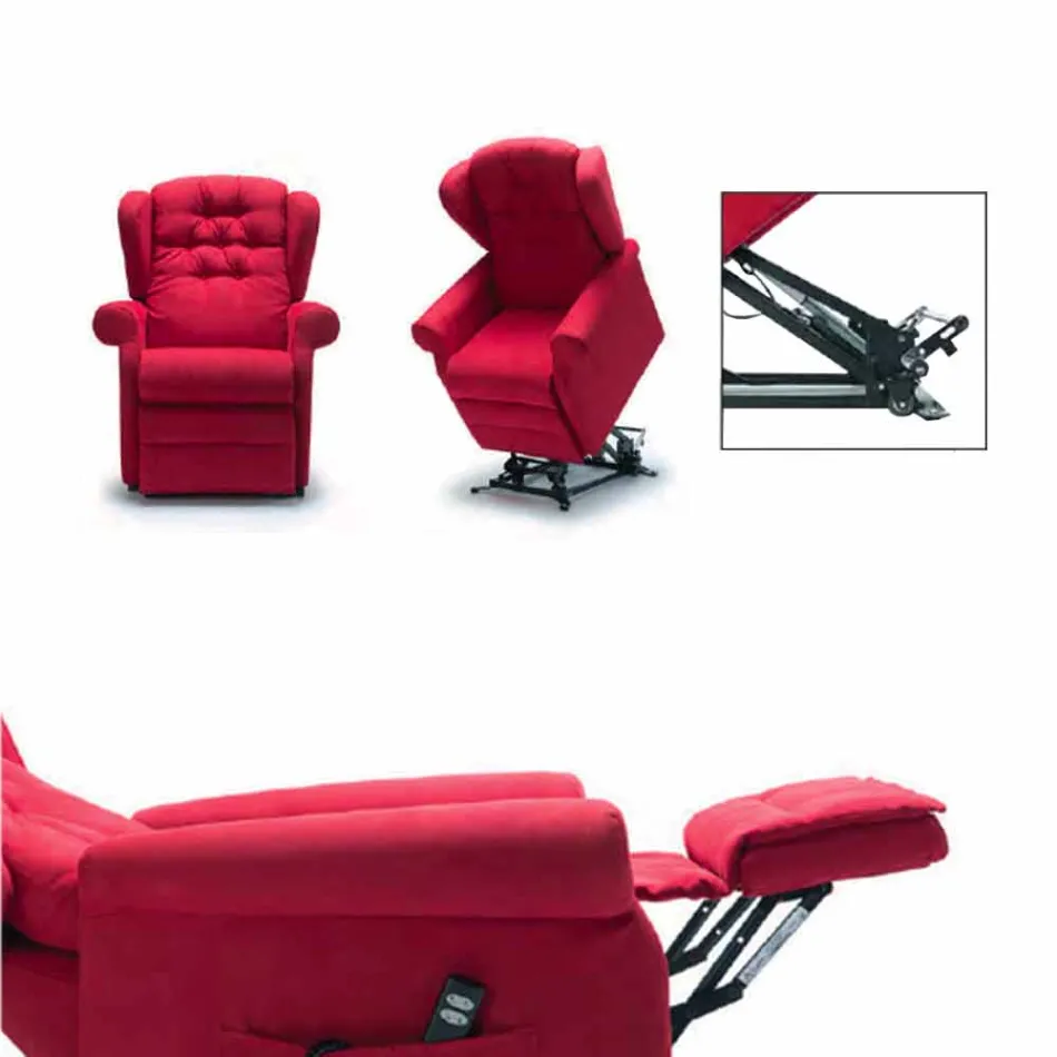 Poltrona Elettrica con Funzioni Lift Relax a 2 Motori Made in Italy - Marlene Viadurini