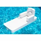 Poltrona galleggiante Trona Luxury bianca di design, made in Italy Viadurini