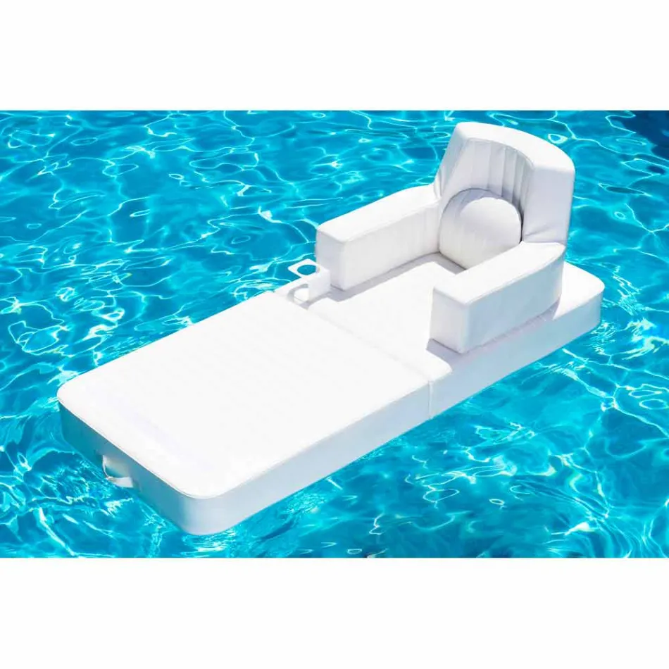 Poltrona galleggiante Trona Luxury bianca di design, made in Italy Viadurini