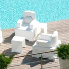 Poltrona galleggiante Trona Luxury bianca di design, made in Italy Viadurini
