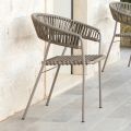 Poltrona Impilabile da Giardino in Acciaio e Corda Made in Italy 2 Pezzi – Ragnar