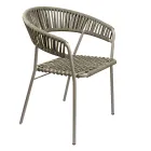 Poltrona Impilabile da Giardino in Acciaio e Corda Made in Italy 2 Pezzi – Ragnar Viadurini