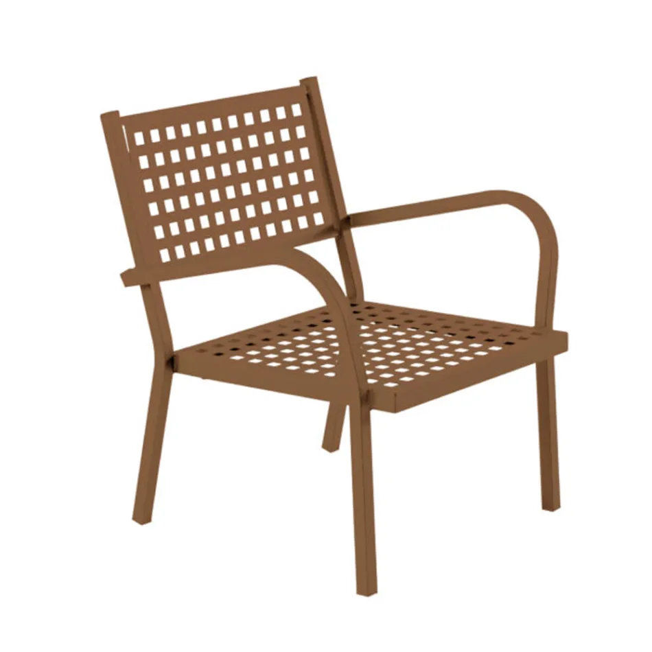 Poltrona Impilabile da Giardino in Acciaio Made in Italy 2 Pezzi – Aberdeen Viadurini