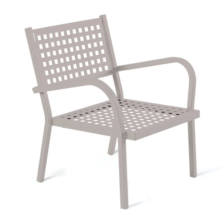 Poltrona Impilabile da Giardino in Acciaio Made in Italy 2 Pezzi – Aberdeen Viadurini