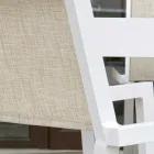 Poltrona Impilabile da Giardino in Textilene Beige e Alluminio - Foglio Viadurini