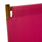 Poltrona in Legno di Acacia e Tessuto Misto Cotone/Poliestere - Bottega Viadurini