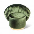 Poltrona moderna di design rivestita in tessuto Belle