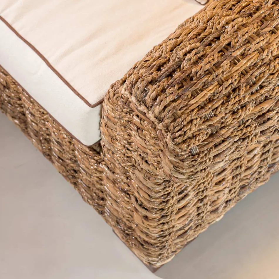 Poltrona Outdoor in Abaca con Cuscini Inclusi – Lagertha Viadurini