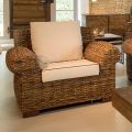 Poltrona Outdoor in Abaca con Cuscini Inclusi – Lagertha