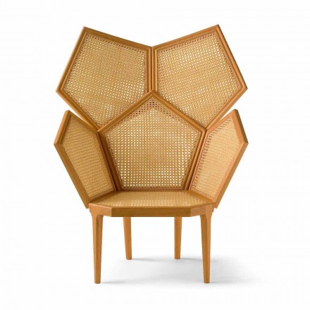 Poltrona pentagonale da salotto design classico, L103xP72cm, Pole Viadurini