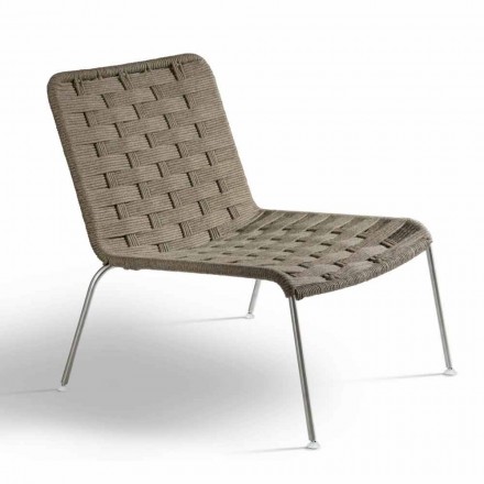 Poltrona per Giardino di Design Moderno in Corda Made in Italy - Madagascar3 Viadurini