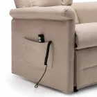 Poltrona Reclinabile Lift Relax a 2 Motori con Ruote Made in Italy - Isabelle Viadurini