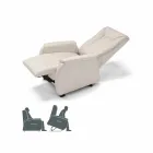 Poltrona relax alzapersona a 2 motori di design Rosa, made in Italy Viadurini