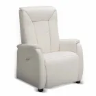 Poltrona relax alzapersona a 2 motori di design Rosa, made in Italy Viadurini