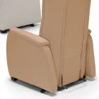 Poltrona relax alzapersona a 2 motori di design Rosa, made in Italy Viadurini