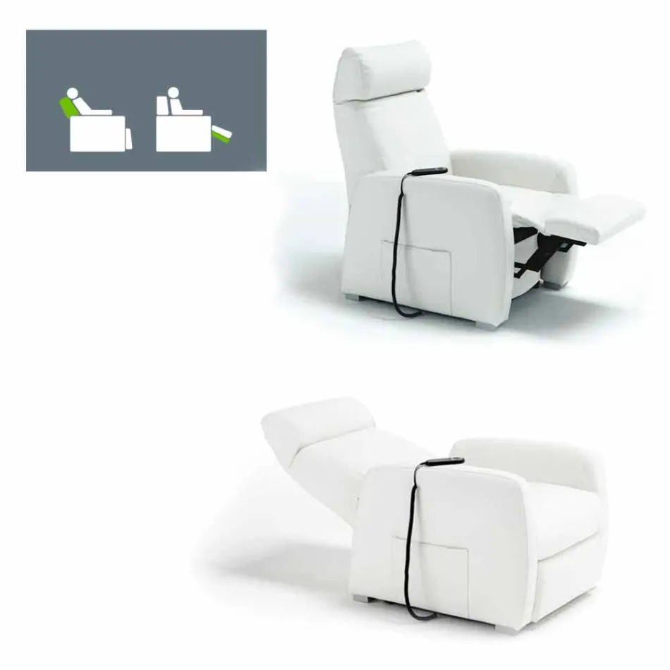 Poltrona relax alzapersona di design Via Firenze 2 motori Viadurini