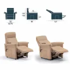 Poltrona relax alzapersona di design Via Firenze 2 motori Viadurini