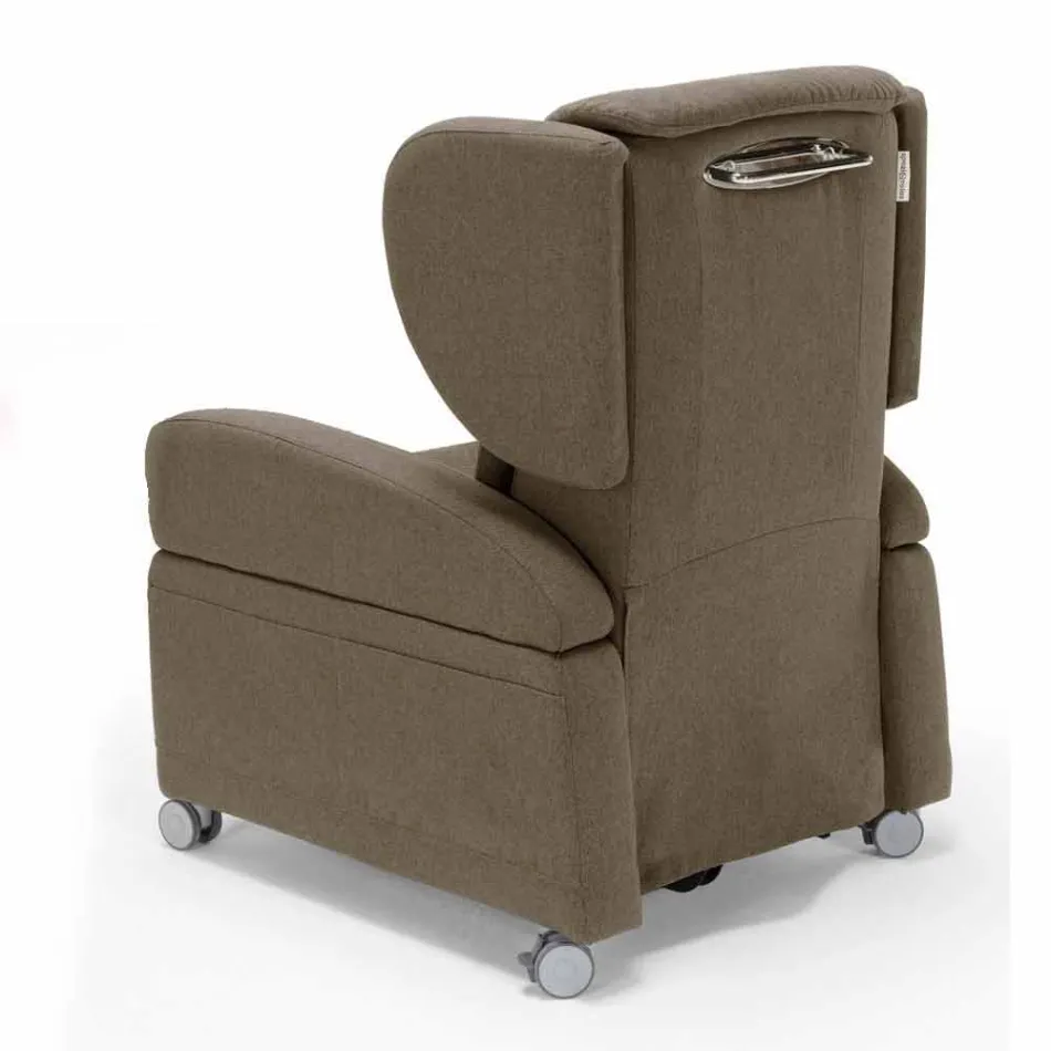 Poltrona relax ortopedica 4 motori made in Italy Giglio,design moderno Viadurini