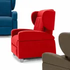 Poltrona relax ortopedica 4 motori made in Italy Giglio,design moderno Viadurini