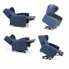 Poltrona relax ortopedica 4 motori made in Italy Giglio,design moderno Viadurini