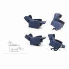 Poltrona relax ortopedica 4 motori made in Italy Giglio,design moderno Viadurini