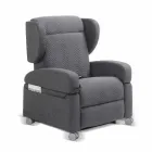 Poltrona relax ortopedica 4 motori made in Italy Giglio,design moderno Viadurini