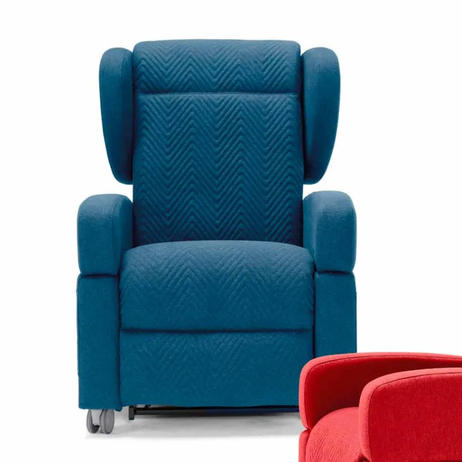 Poltrona relax ortopedica 4 motori made in Italy Giglio,design moderno Viadurini
