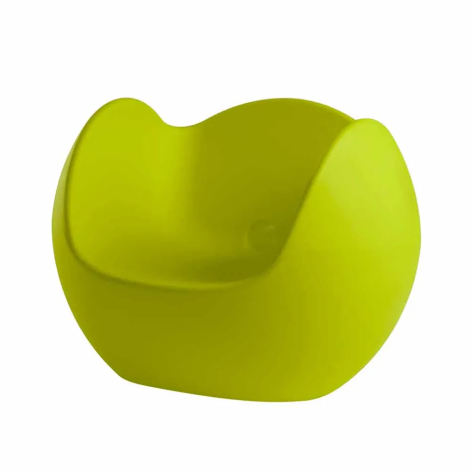 Poltrona rotonda a dondolo Slide Blos colorata di design made Italy Viadurini