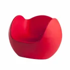 Poltrona rotonda a dondolo Slide Blos colorata di design made Italy Viadurini
