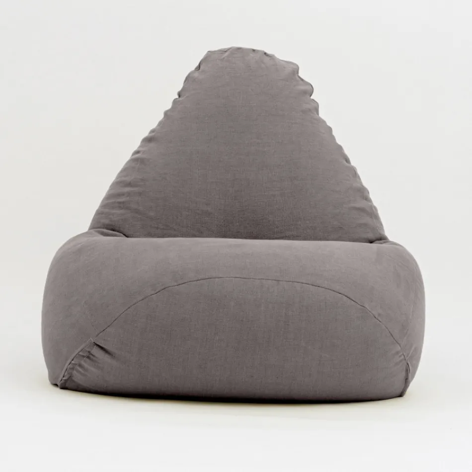 Poltrona Sacco per il Giardino in Tessuto Outdoor Color Grigio Tortora - Maestrale Viadurini
